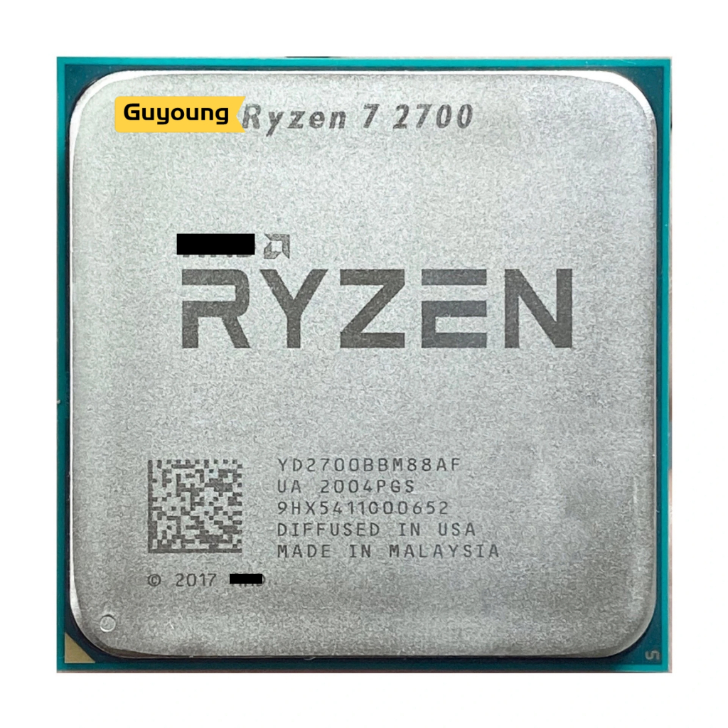 Yzx Ryzen 7 2700 R7 2700 YD2700BBM88AF 3.2 GHz แปด Core Sixteen ด้าย CPU โปรเซสเซอร์ซ็อกเก็ต AM4