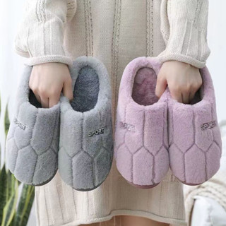 2024 รองเท้าผ้าฝ้ายกันลื่นคู่ครึ่งลื่นรังผึ้ง