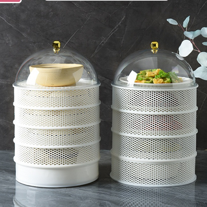 ครัวเรือน Multi-Layer Hollow จานโต๊ะรับประทานอาหารกันแมลง ระบายอากาศ ฉนวนกันความร้อน พลาสติก