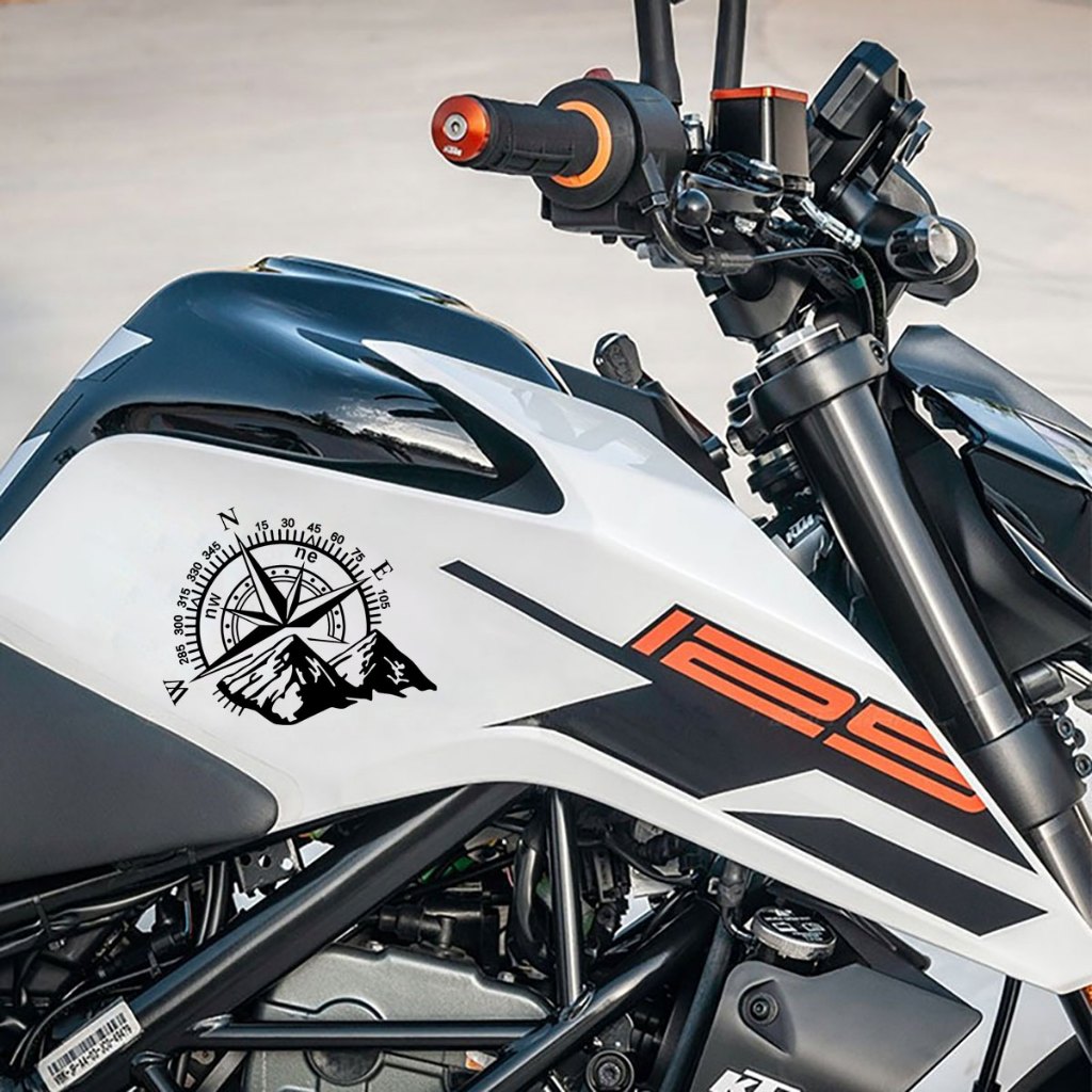Mountain เข็มทิศรถสติกเกอร์ห่อรถ-จัดแต่งทรงผม Vinly Decals สําหรับหน้าต่างอัตโนมัติรถจักรยานยนต์ตกแต่งรถอุปกรณ์เสริมกาวสติกเกอร์ PVC