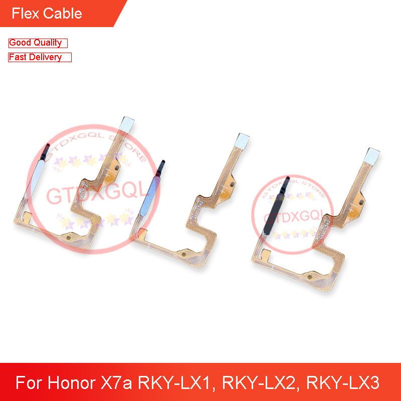 ใหม่สําหรับ Honor X7a RKY-LX1, RKY-LX2, RKY-LX3 เซ็นเซอร์ลายนิ้วมือปุ่ม Home Flex สาย