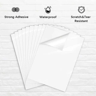 Pvc ไวนิลสติกเกอร์กระดาษแผ่น A4 ขนาด-10 แผ่น, InkJet พิมพ์สติกเกอร์กันน้ําพิมพ์ DIY Decal สติกเกอร์สําหรับ Canon Epson HP InkJet เครื่องพิมพ์ Glossy Matte White Holographic
