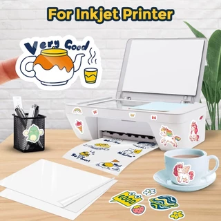Pvc ไวนิลสติกเกอร์กระดาษแผ่น A4 ขนาด-10 แผ่น, InkJet พิมพ์สติกเกอร์กันน้ําพิมพ์ DIY Decal สติกเกอร์สําหรับ Canon Epson HP InkJet เครื่องพิมพ์ Glossy Matte White Holographic