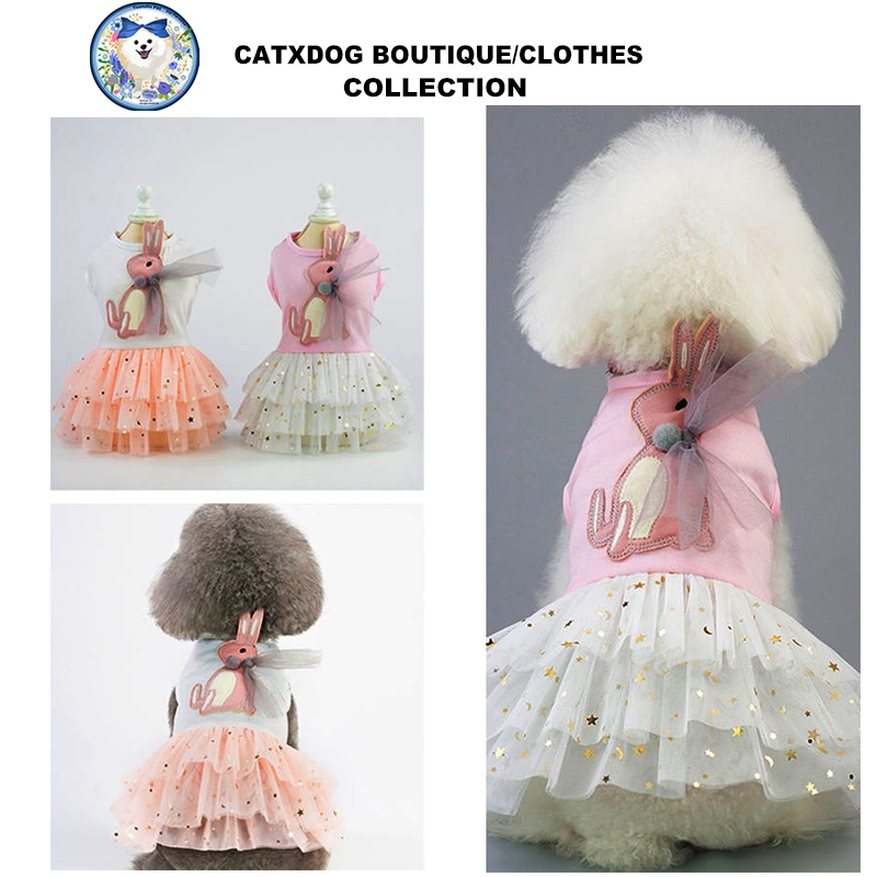 [Yuanzhs Pet]ตุ๊กตา กระต่าย tulle ชุดสัตว์เลี้ยง ส่วนบางฤดูใบไม้ผลิและฤดูร้อนของเสื้อผ้าสุนัขทนความร้อน 【XS-XL】