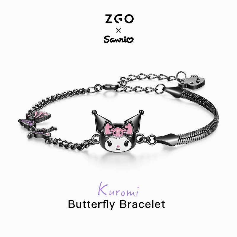 ZGO x Sanrio Kuromi สร้อยข้อมือ สไตล์ใหม่ ขายดี ของขวัญวันเกิด สําหรับแฟนสาว 2023 6110