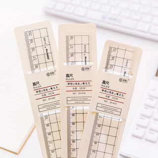 ไม้บรรทัดพลาสติกลายเรขาคณิต 15 ซม./18 ซม./20 ซม. เครื่องเขียนคณิตศาสตร์