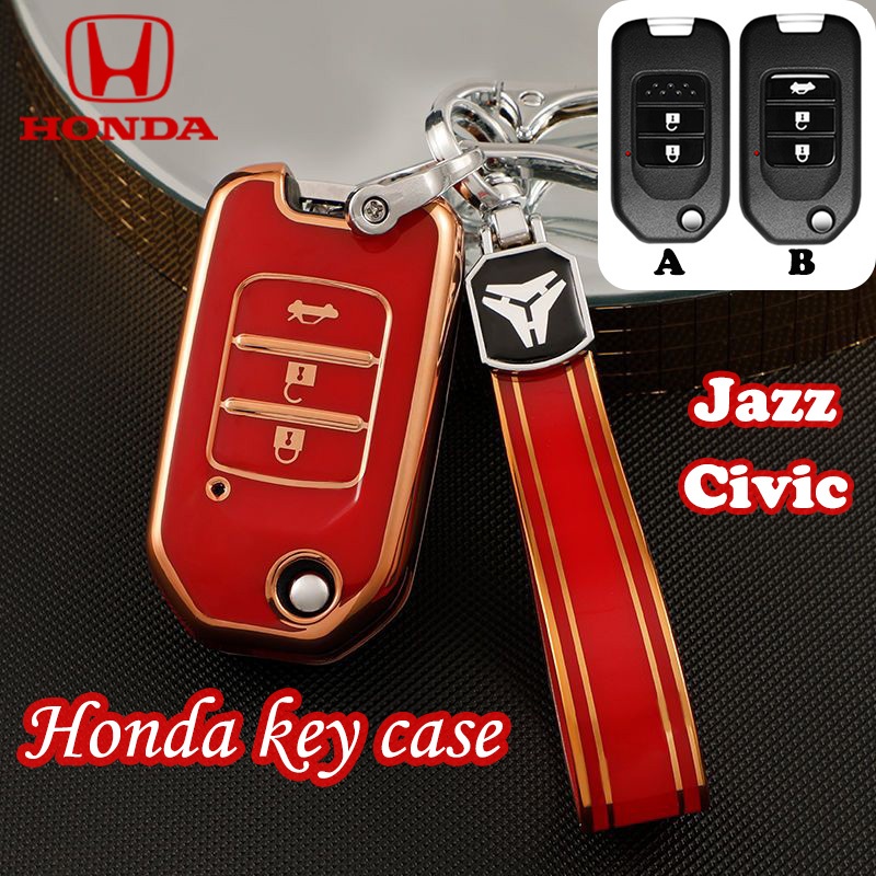 เคสกุญแจรถ Honda พวงกุญแจรถยนต์ Honda JAZZ/CIVIC กุญแจพับHonda 2/3ปุ่ม