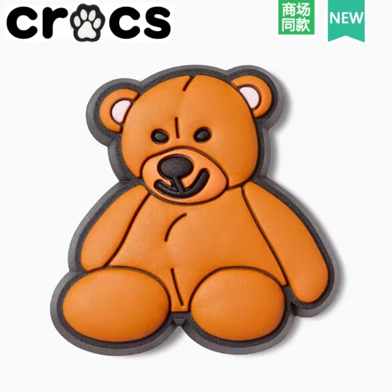 Crocs Hole รองเท้ารองเท้าดอกไม้ตกแต่งหัวเข็มขัด Carlo Chi การ์ตูนน่ารักตุ๊กตาหมี Flamingo ตกแต่ง Zhibixing