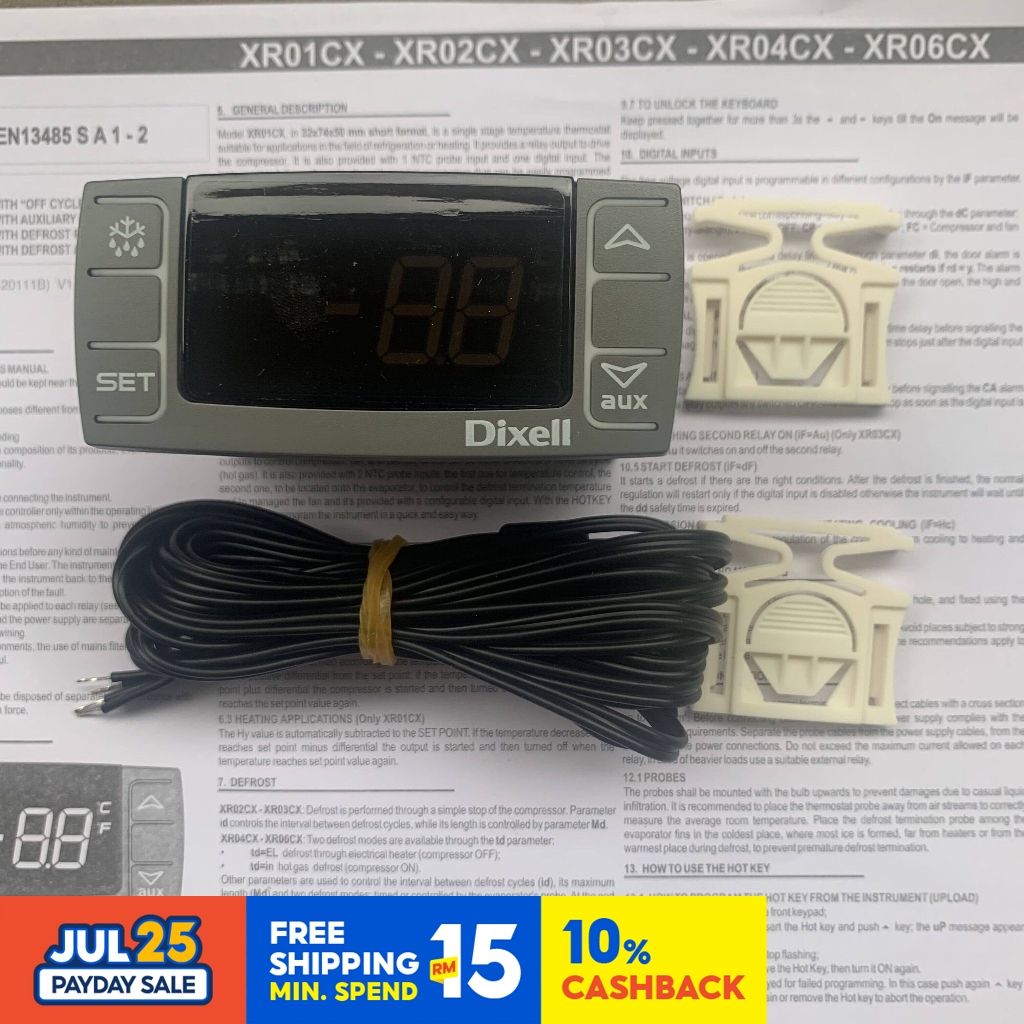 ⭐⭐⭐Original XR06CX-5N0C1 Digital Thermostat อุณหภูมิ Controller พร ้ อมละลายน ้ ําแข ็ ง DIXELL XR02