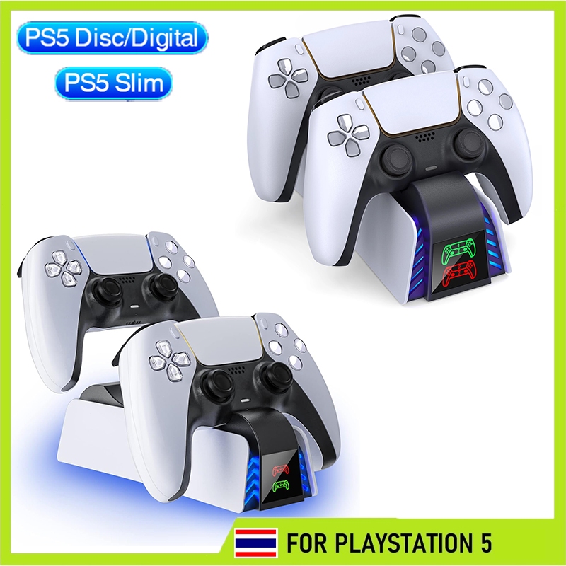 เครื่องชาร์จคู่สำหรับ Sony Playstation 5 Joystick Gamepad PS5 คอนโทรลเลอร์ไร้สาย USB Type-C ที่ชาร์จ