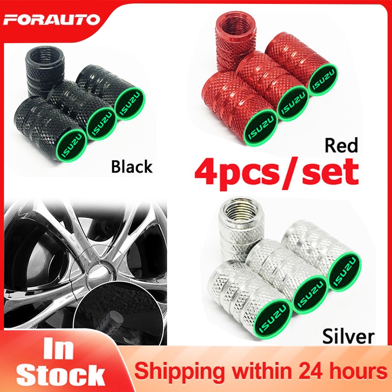 [📣ส่งไว มีCOD] เรืองแสง จุกปิดลมยาง จุ​กลม​ Isuzu/อีซูซุ ฝาจุ๊บ​ลม​ยาง​ ฝาปิดลม​ ยางรถยนต์​ อลูมิเนียม สีไม่ซีดง่าย 3สีให้เลือก