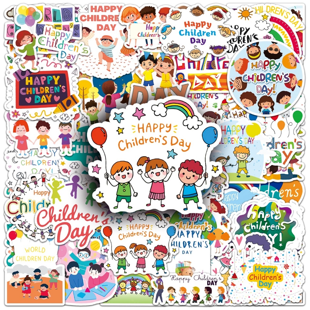 5/50 ชิ้นสติกเกอร์วันเด็กตลก ทําเอง สําหรับโทรศัพท์แล็ปท็อปสติกเกอร์รถสติกเกอร์บ้านสร้างสรรค์