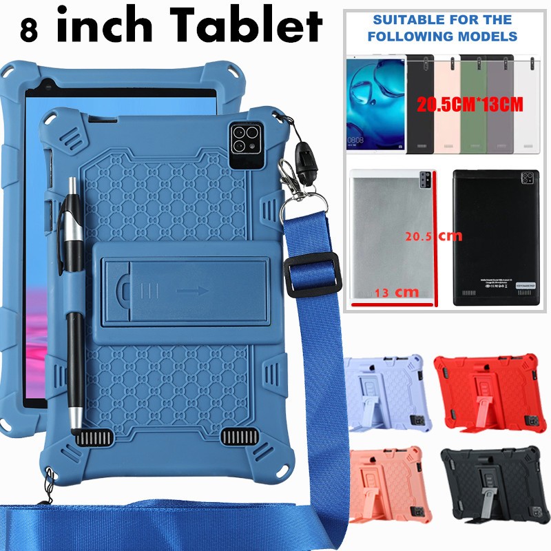 Universal Soft Silicone Case for 8 8.0 inch Tablet PC 3G/4G/5G Android Tablet PC Shockproof Cover Protective Shell 20.5*13CM