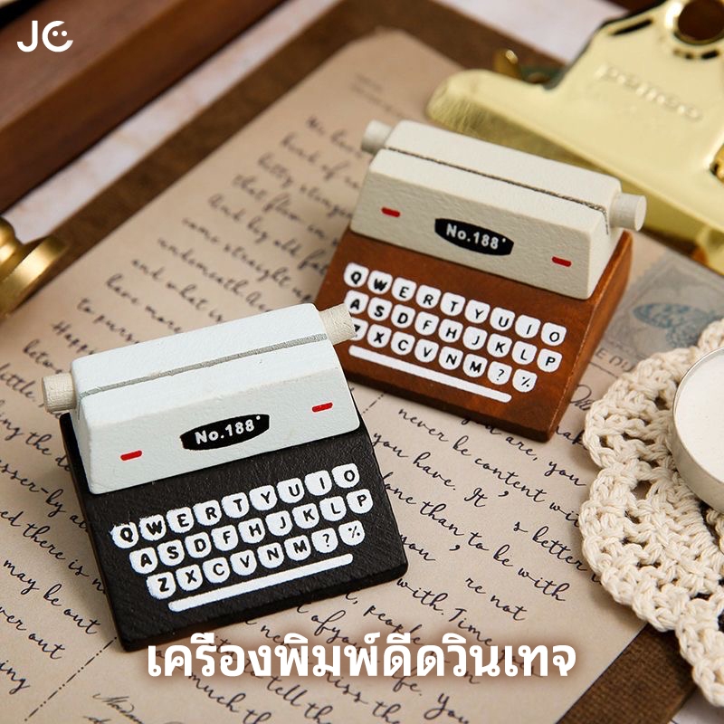 Creative Retro ไม ้ เครื ่ องพิมพ ์ ดีดรูปร ่ างคลิปข ้ อความคลิปภาพเดสก ์ ท ็ อปตกแต ่ ง