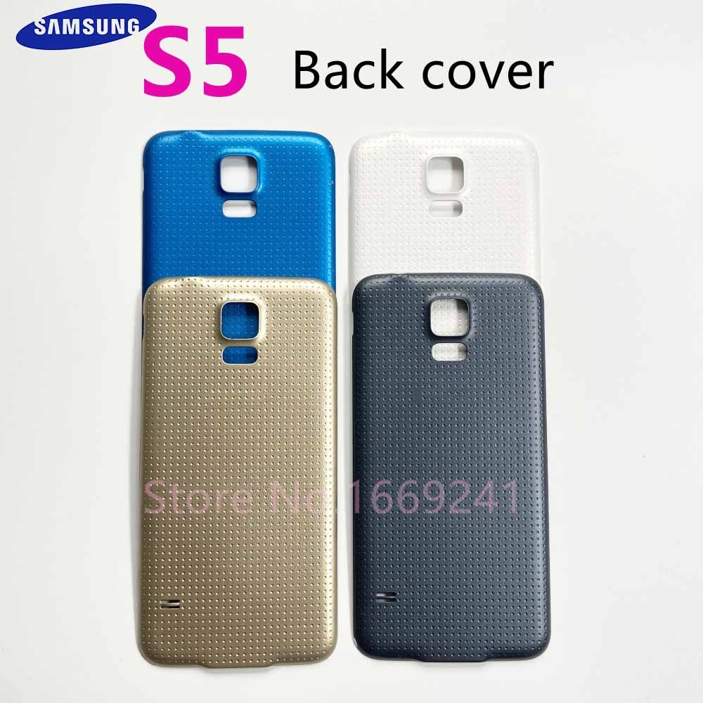 SAMSUNG ฝาหลังแบตเตอรี่สําหรับSamsung Galaxy S5 G900 G900F G900H G900I G900T I9600 กรณีด้านหลังประตู