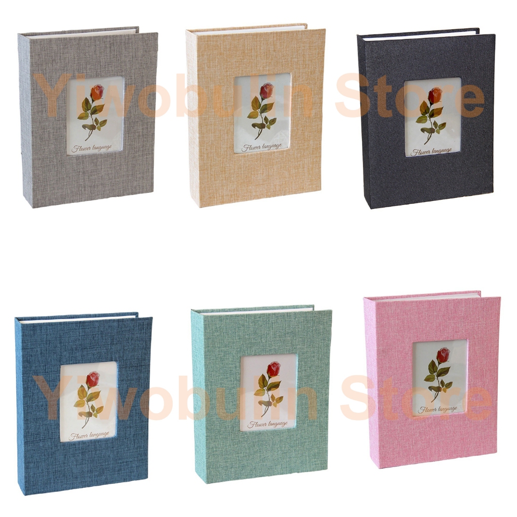 4r อัลบั้มภาพ 200 แผ่นใส่กระเป๋าประเภท 4 X 6 Photobook 6 นิ้วสมุดภาพพร้อมเปลือกผ้าลินิน