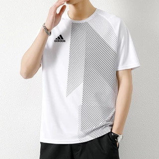 【ต้นฉบับ】เสื้อยืดแขนสั้นผู้ชาย, เสื้อยืดผ้าไหมน้ําแข็ง, ยืด, แห้งเร็ว, เสื้อยืดลําลอง