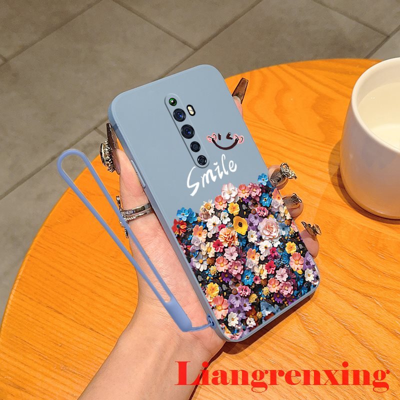 ปลอก OPPO reno 2F reno2 F reno 2 F reno 2 เคสโทรศัพท์ Softcase ซิลิโคนเหลว Protector Smooth กันกระแทกฝาครอบกันชนดีไซน์ใหม่การ์ตูนยิ้ม YTXSH01
