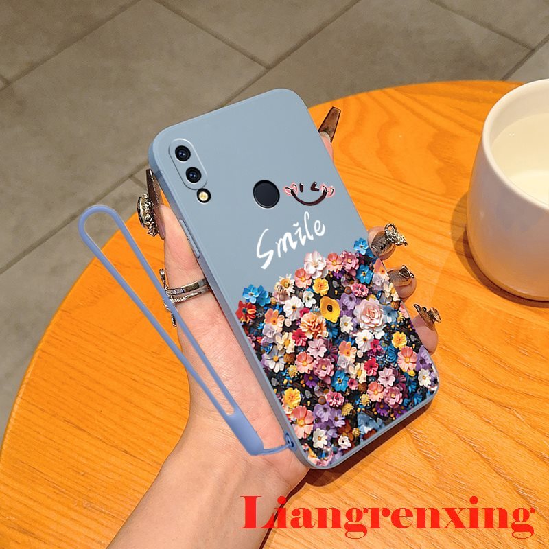 ปลอก huawei y7 2019 huawei y9 2019 huawei y7 pro 2019 เคสโทรศัพท์ Softcase ซิลิโคนเหลว Protector Smooth กันกระแทกฝาครอบกันชนออกแบบใหม่การ์ตูนยิ้ม YTXSH01