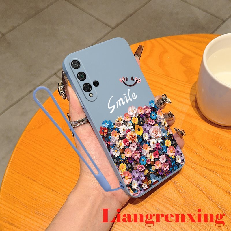 ปลอกhuawei nova 5t huawei nova5 Tเคสโทรศัพท์SoftcaseซิลิโคนเหลวProtector Smoothกันกระแทกฝาครอบกันชนดีไซน์ใหม่การ์ตูนยิ้มYTXSH01