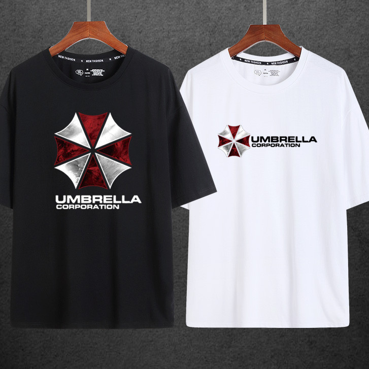 An Bra โลโก้ Resident Evil ร่มป้องกันบริษัทผู้ชายผู้หญิงเสื้อสเวตเตอร์ลําลองเสื้อยืดแขนสั้นเสื้อผ้าอินเทรนด์