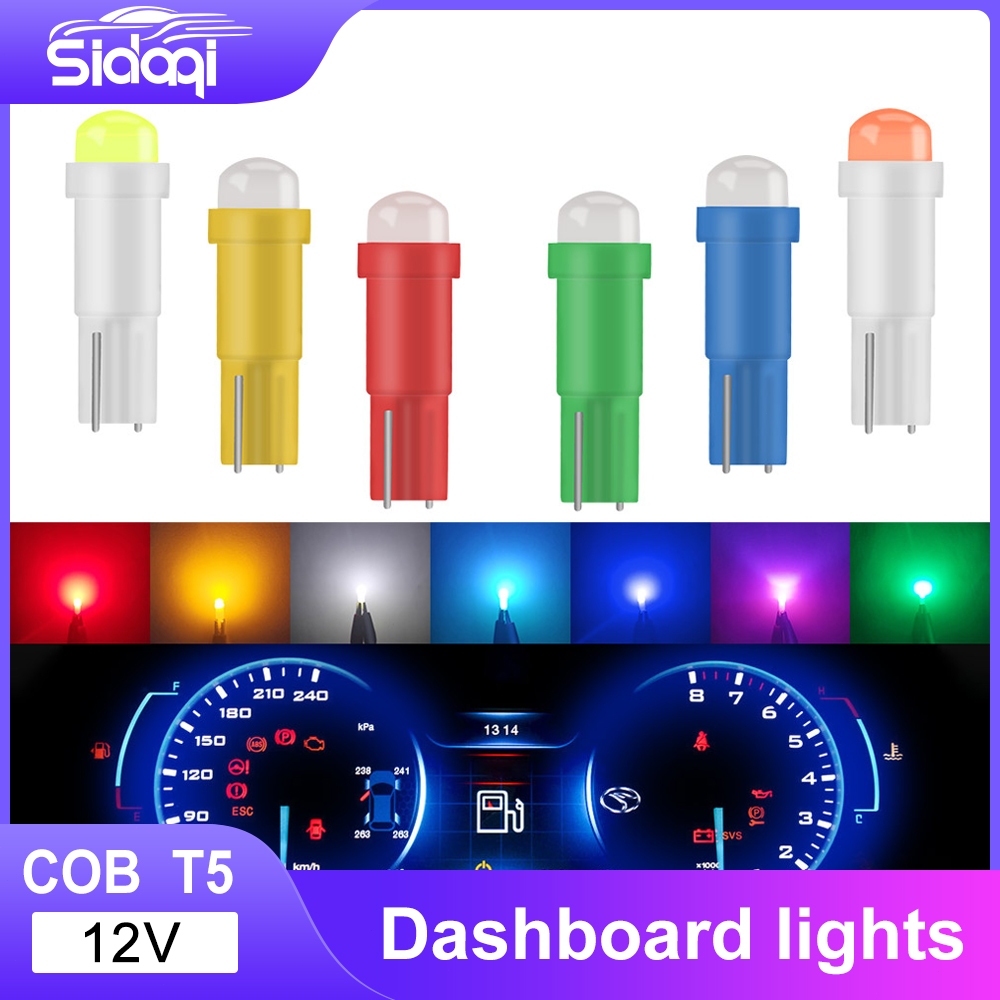 1 ชิ ้ น T5 Led W3W หลอดไฟ Led COB Dashboard ไฟ Led ภายในรถ Auto ด ้ านข ้ างประตูโคมไฟ Cluster Gauge Meter แผนที ่ แผ ่ น