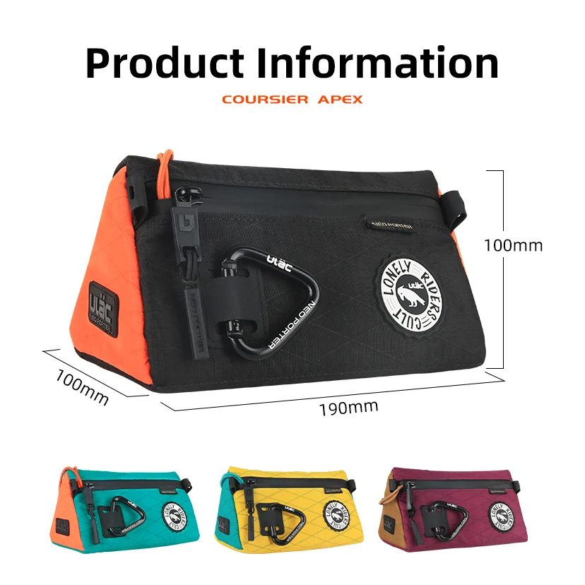 ULAC กระเป๋าแฮนด์บาร์พกพาได้ ขนาด 1L สำหรับจักรยาน MTB แบบปะแนียร์หน้า กันน้ำได้ - รูปที่ 5