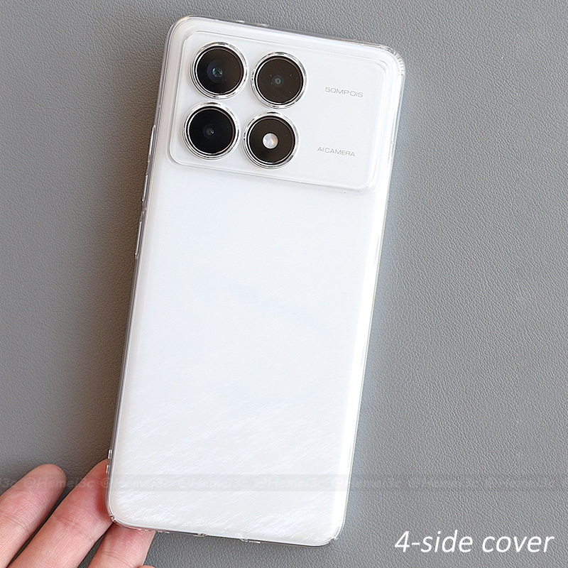 สําหรับ Xiaomi Poco F6 Pro Casing No Yellowing Transparent Ultra-thin Hard PC Phone Case Cover