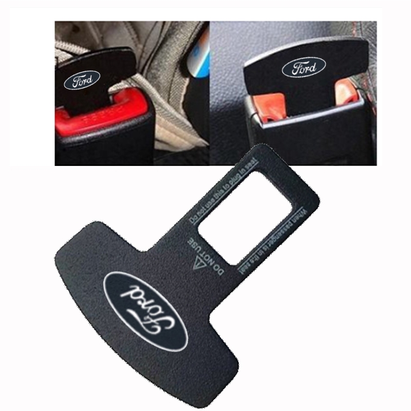 โลโก้ Ford/ฟอร์ด หัวเข็มขัดนิรภัย ตัดเสียงเตือน หัวเสียบเข็มขัดรถยนต์ โลหะผสมสังกะสี สําหรับ Territory Transit Everest Ecosport Ranger Raptor Fiesta Focus