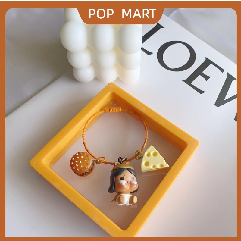 Pop MART DIY ท่านั่งสุดคลาสสิคน่ารัก พวงกุญแจกระเป๋าอินเทรนด์จี้อุปกรณ์ต่อพ่วงของขวัญ