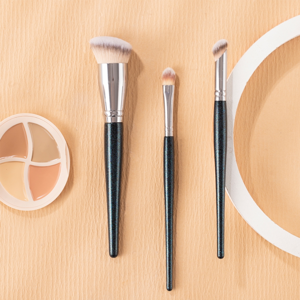 Ovw Liquid Foundation แปรงแต ่ งหน ้ าครีมคอนซีลเลอร ์ ชุดแปรงแต ่ งหน ้ า XKLM3TZ