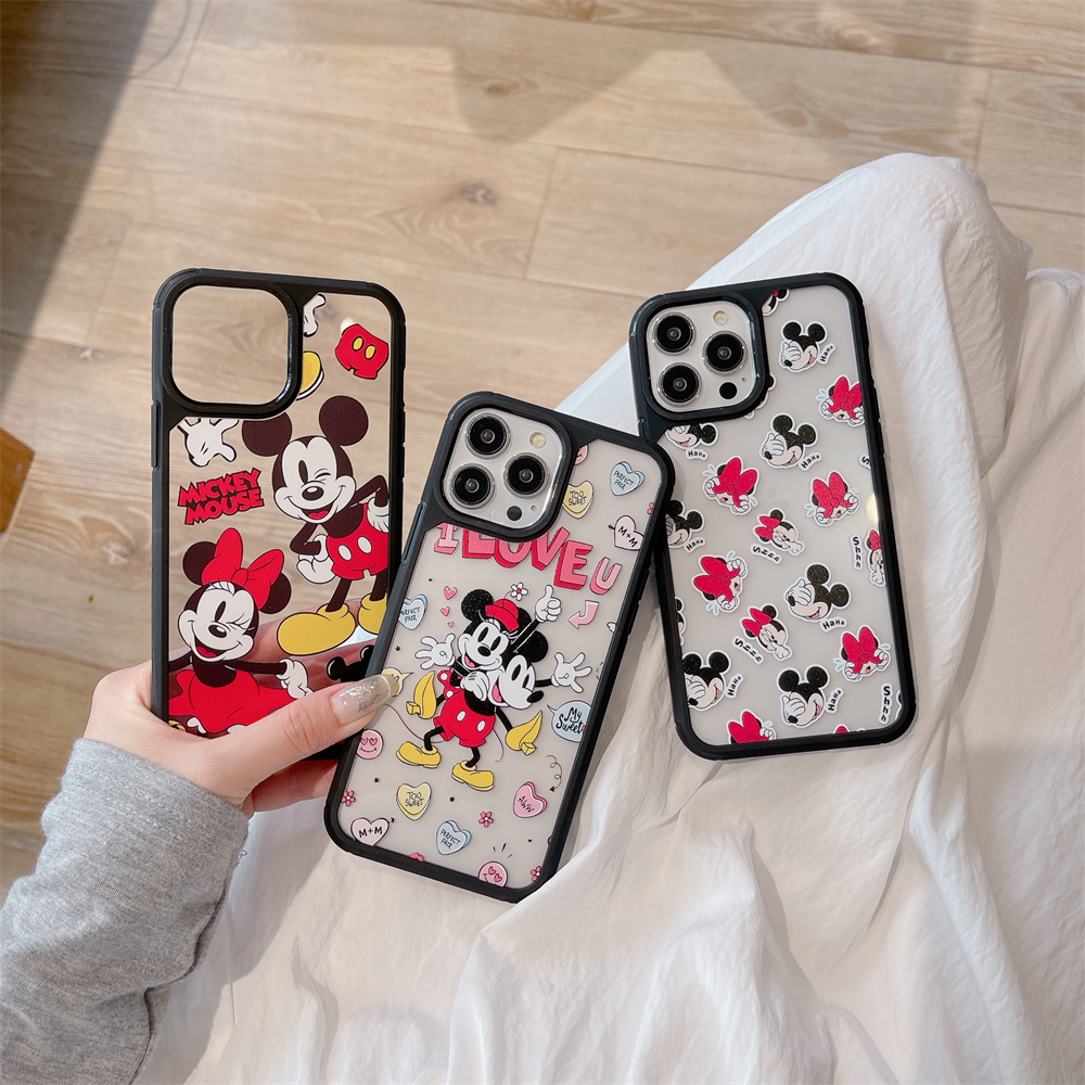 SAMSUNG สําหรับsamsung S25 S24 S23 S22 Ultraน่ารักการ์ตูนDisney MickeyกรณีGalaxy S23 FE A05S A55 A35 A25 A54 5G HardกลับกรณีA34 A13 A14 เกราะกันกระแทกA04S A23 M23 M13