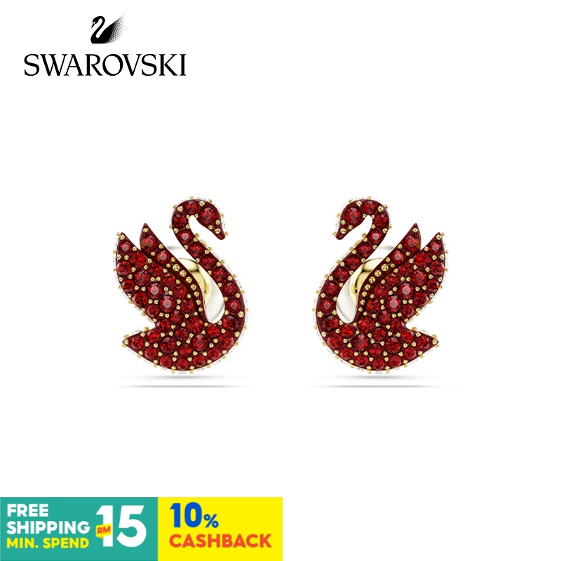 ต่างหู Swarovski Swarovski Iconic Swan Red Swan Stud