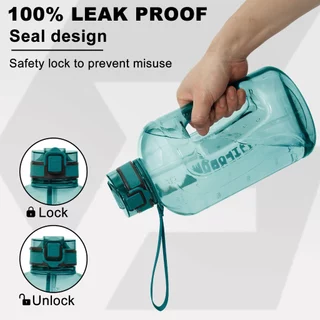 GEMFUL ขวดน้ําขนาดใหญ่ 3l พร้อมที่จับฟางกีฬาเหยือกดื่ม Bpa ฟรี Leakproof สําหรับเล่นกีฬากลางแจ้ง