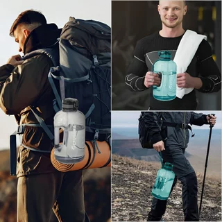 GEMFUL ขวดน้ําขนาดใหญ่ 3l พร้อมที่จับฟางกีฬาเหยือกดื่ม Bpa ฟรี Leakproof สําหรับเล่นกีฬากลางแจ้ง