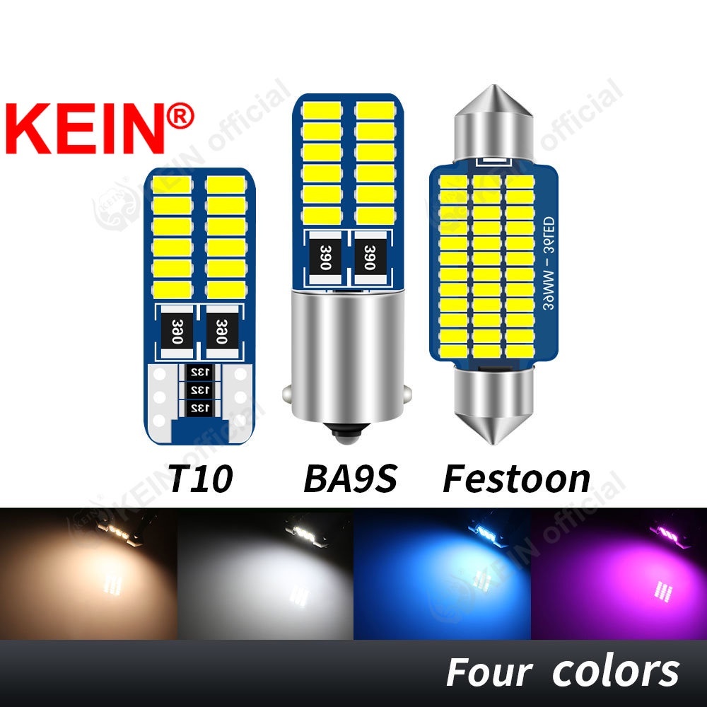 KEIN T10 Led W5W BA9S T4W Festoon 28/31 มม.36 มม.39 มม.41 มม.194 168 501 C5W C10W C3W รถแผงอ่านภายใน
