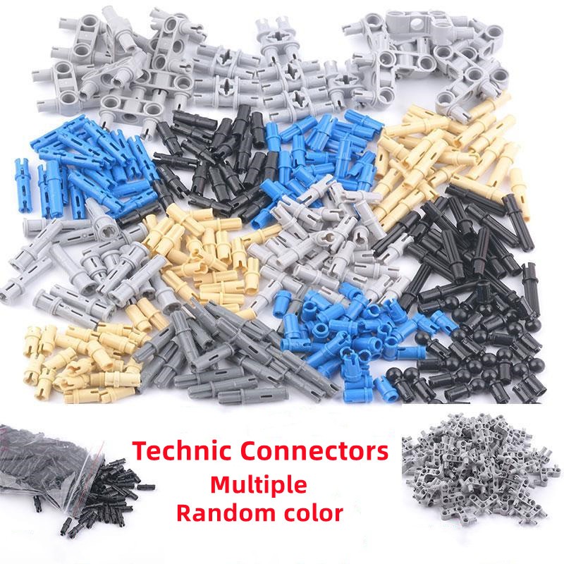 Technic Connectors เพลา Pin 10pcs อิฐอะไหล่ 11214 48989 อิฐพิเศษ 32556 ใช้งานร่วมกับ 2780 อนุภาคขนาดเล็ก MOC Building blocks ของเล่น