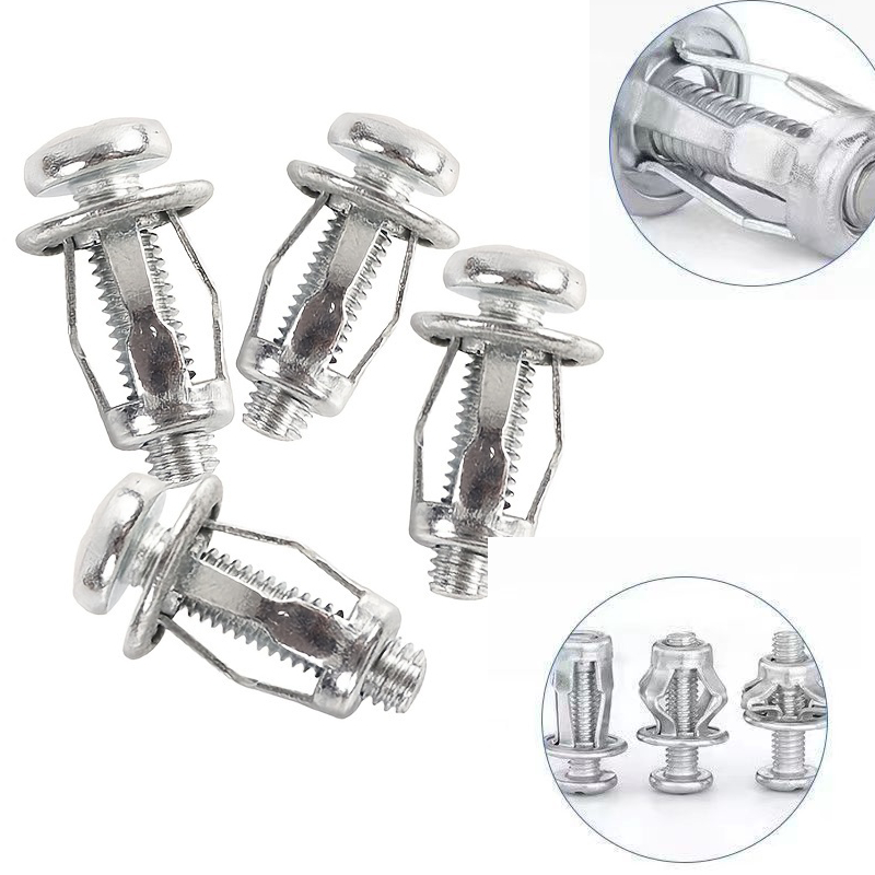 10/20pcs Jack Nuts screw สังกะสีเหล็กคาร์บอนแผ่นเหล็กกลวงสกรูขยายแผ่นอลูมิเนียมตรึงหมุดย้ํา ใช้สําหรับโลหะ กลีบสกรูสําหรับรถยนต์/ผนังโดยเฉพาะ