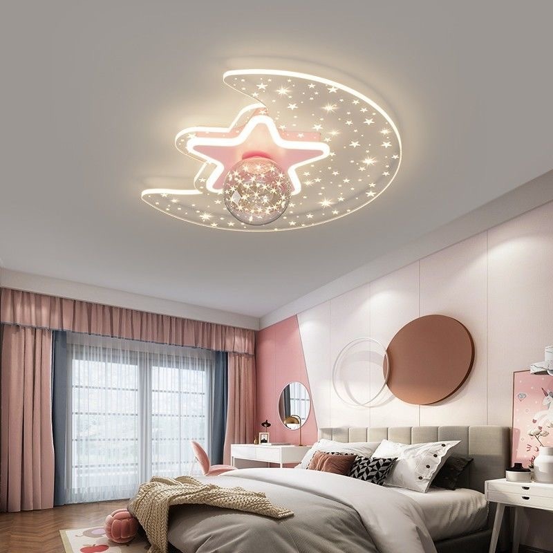 โมเดิร์น ห้องนอน โคมไฟเพดาน ตกแต่งห้อง Led นอร์ดิก มินิมอล โคมไฟติดเพดาน โคมไฟพระจันทร์ โคมไฟเด็ก