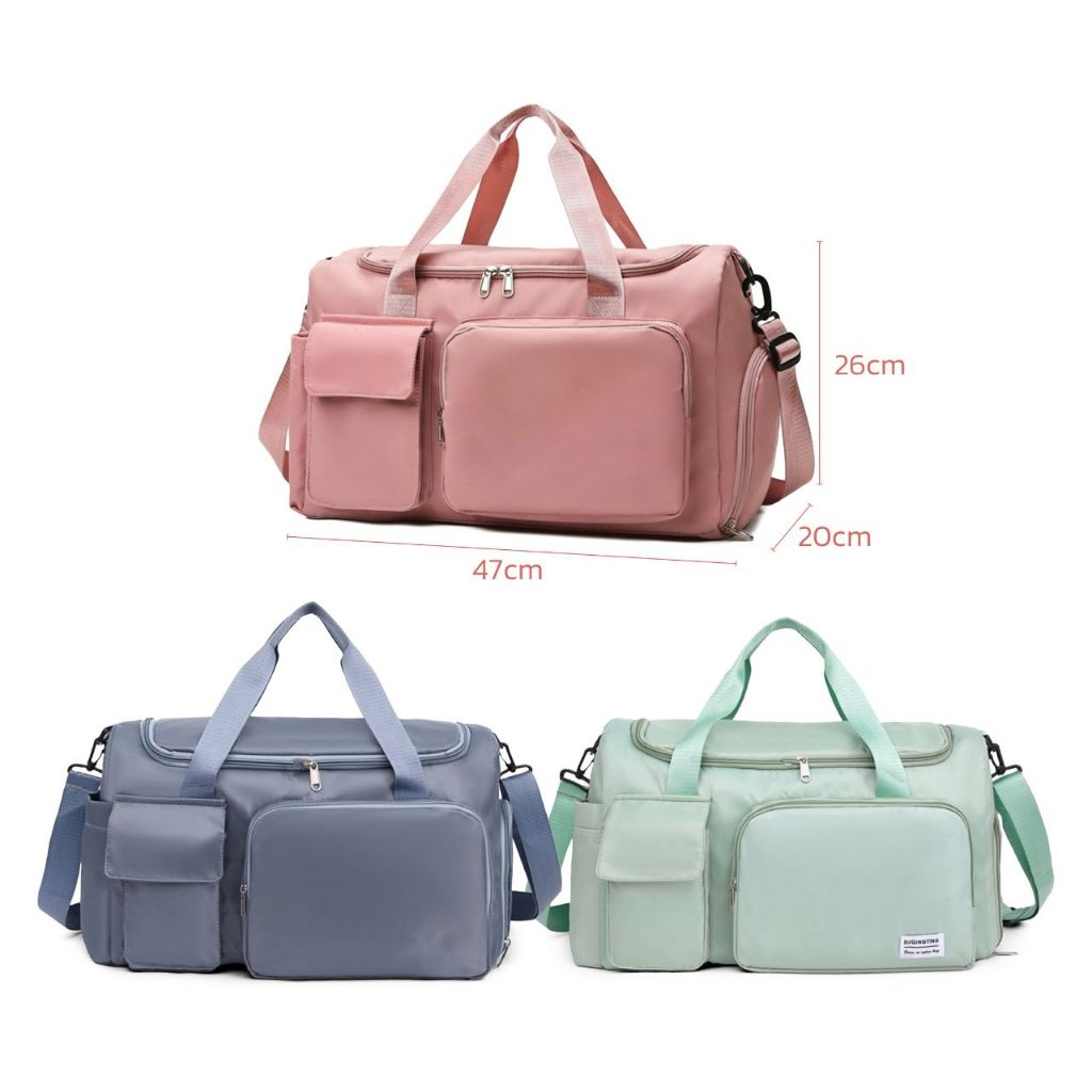 กระเป๋าออกกำลังกาย จุของได้เยอะ พกพาง่าย พร้อมส่งจากไทย แฟชั่น กันน้ำและกันฝุ่น กระเป๋า Duffle - รูปที่ 7