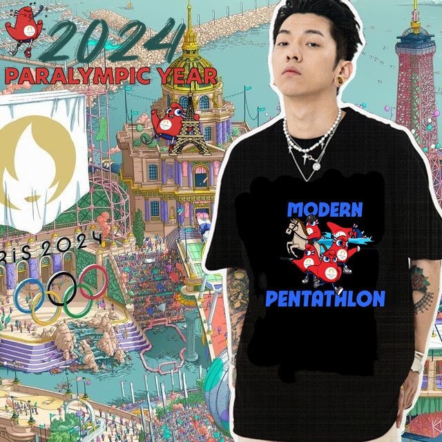 สินค้ามาใหม่จากประเทศไทย💥💥💥💥2024 Paris Olympics ⚡พร้อมส่ง⚡เสื้อยืดโอเวอร์ไซส์ เสื้อยืดผ้าฝ้ายแท้ เสื้อยืดพิมพ์ลายโอลิมปิกเกมส์ 2024😎ผ้าฝ้าย 100% s-5XL
