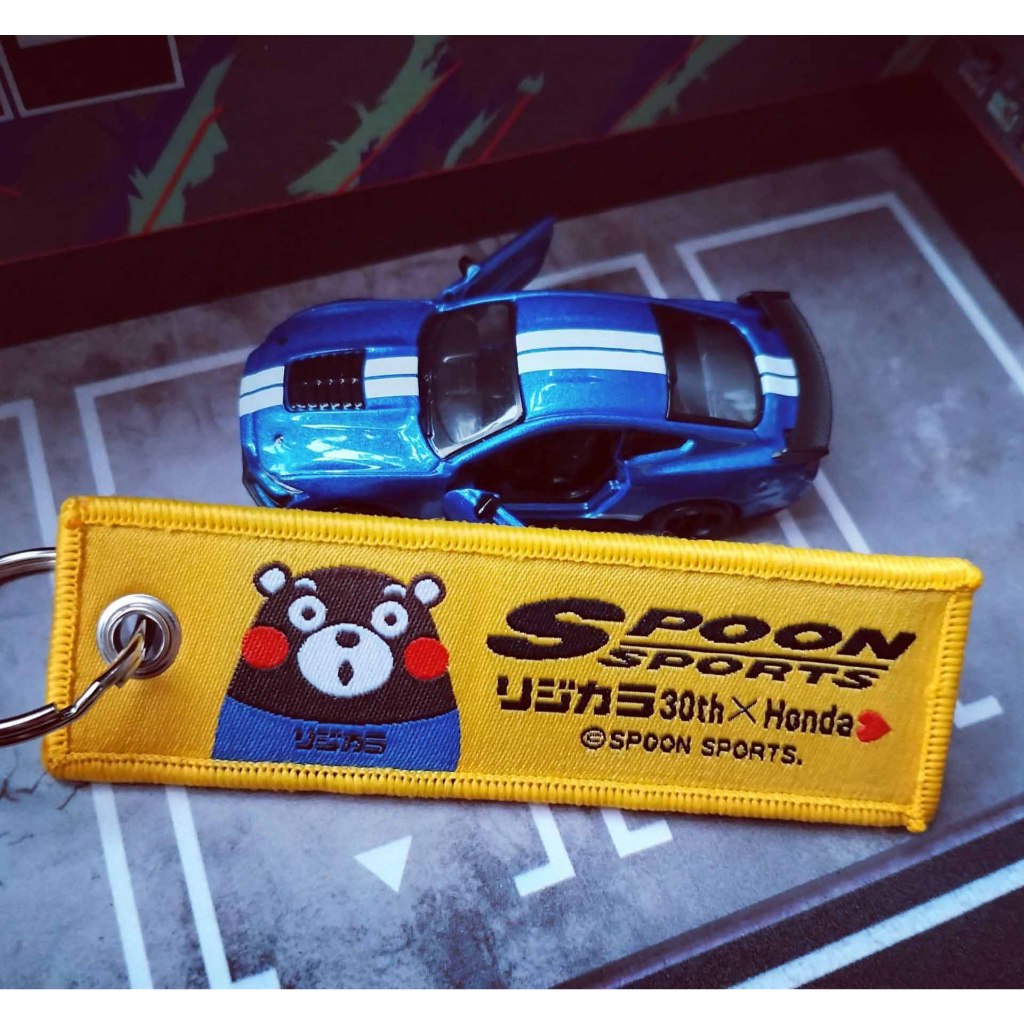 1pc Kumamon Bear SPOON ป้ายกีฬาพวงกุญแจเย็บปักถักร้อยรถจักรยานยนต์ JDM Racing Car Keyring ราคา ถูกที่สุด ดีลบีเคเค แกลเลอรีภาพที่ 5