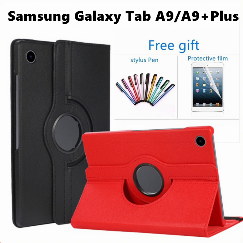 เคสแท็บเล็ตหนัง PU แบบฝาพับ ป้องกัน 360 องศา สําหรับ Samsung Galaxy Tab A9 8.7 นิ้ว 2023 A9 Plus A9+ 11.0 นิ้ว A8 10.5 2021 นิ้ว SM-X210 SM-X215 SM-X216B SM-X110 SM-X115° เคสขาตั้งหมุนได้