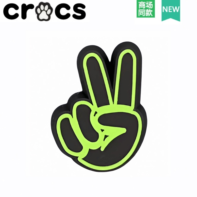 Crocs Crocs Wang Junkai สไตล์เดียวกัน Zhibixing อุปกรณ์เสริมรองเท้ารูดอกไม้เนื้อสนุกชุดสูทห้าชิ้นสไตล์ธรรมดา