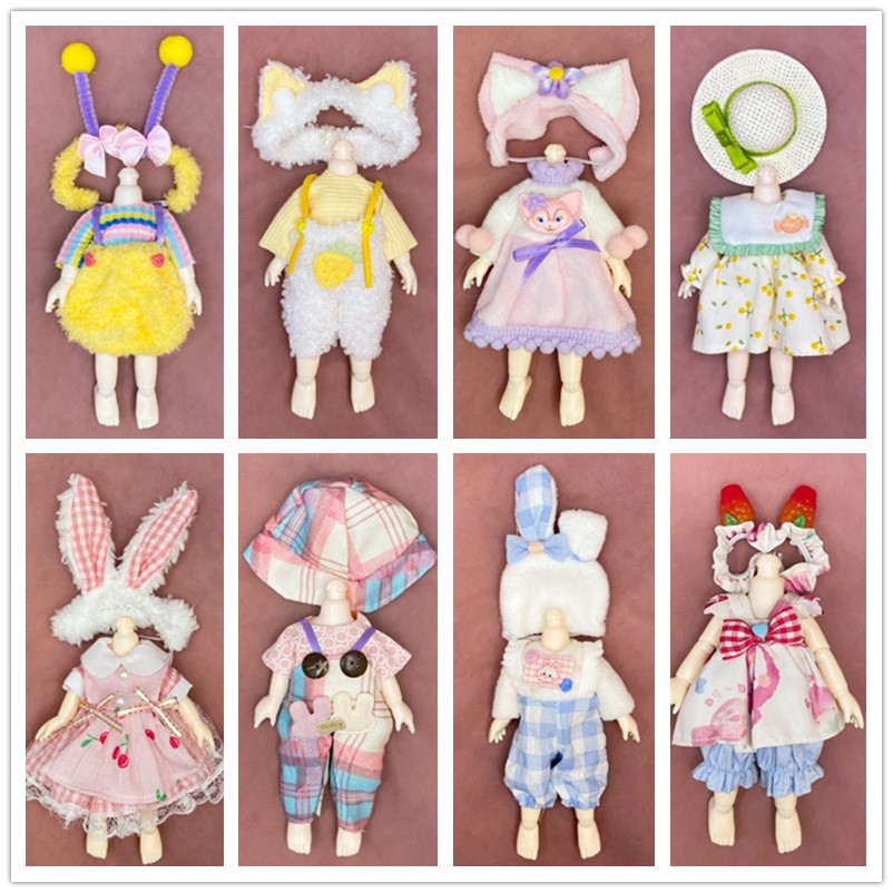 16 Cm Dress Up Accessories OB11 Doll Clothes Suit 1/12 Bjd Baby Clothes Dress Skirt