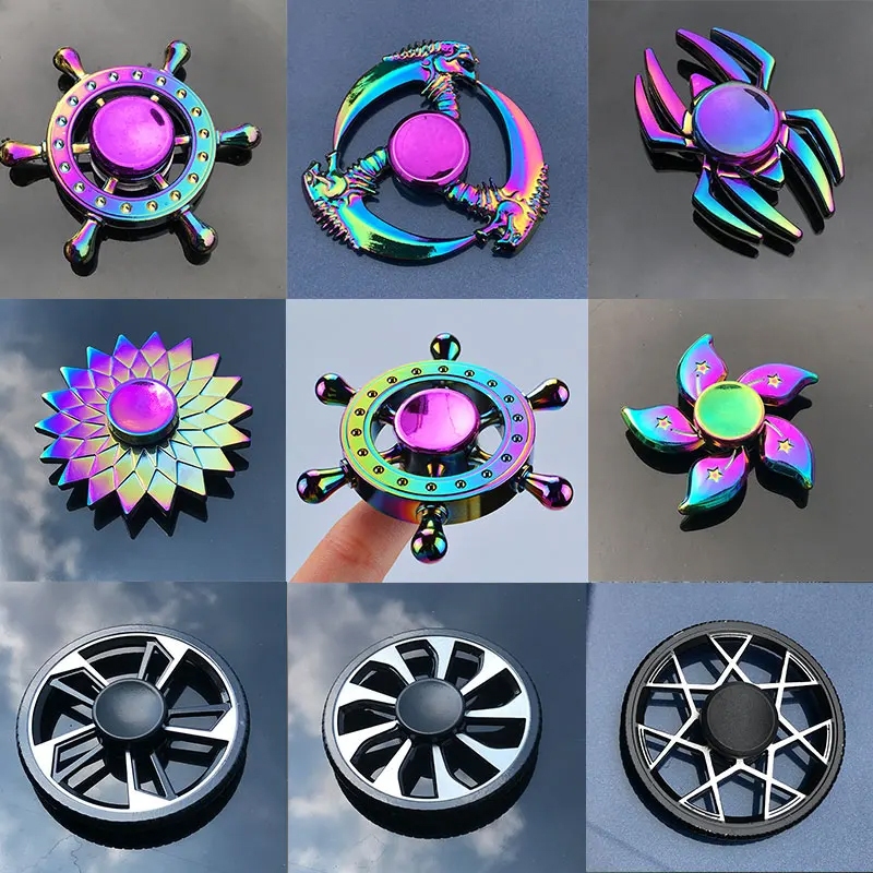 Edc Fidget Spinner โลหะของเล่น Rainbow Spiner R118 Hand Spinner ของเล่นผู้ใหญ่บรรเทาความเครียดเด็ก R
