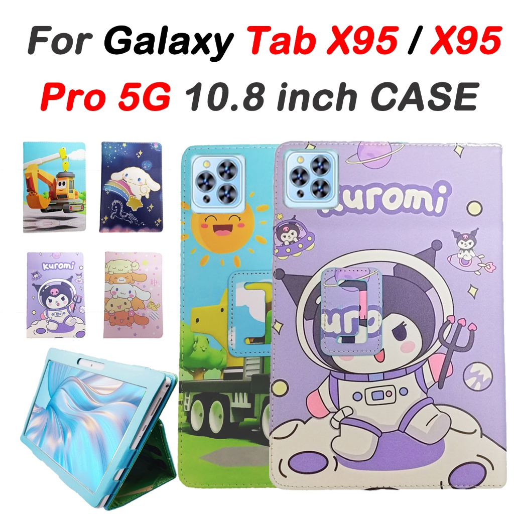 สําหรับ Galaxy Tab X95 2024 10.8 นิ้วน่ารักการ์ตูน X95 Pro 5G 10.8 นิ้ว 2024 แท็บเล็ตพีซี Android คุณภาพสูง PU หนังขาตั้งกรณีพลิก