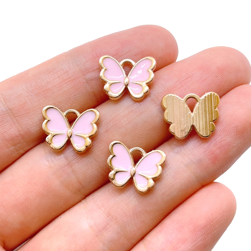 4 ชิ ้ นโลหะผสมผีเสื ้ อ Charm การ ์ ตูนจี ้ เครื ่ องประดับอุปกรณ ์ เสริมสําหรับทํา ราคา ถูกที่สุด ดีลบีเคเค แกลเลอรีภาพที่ 2