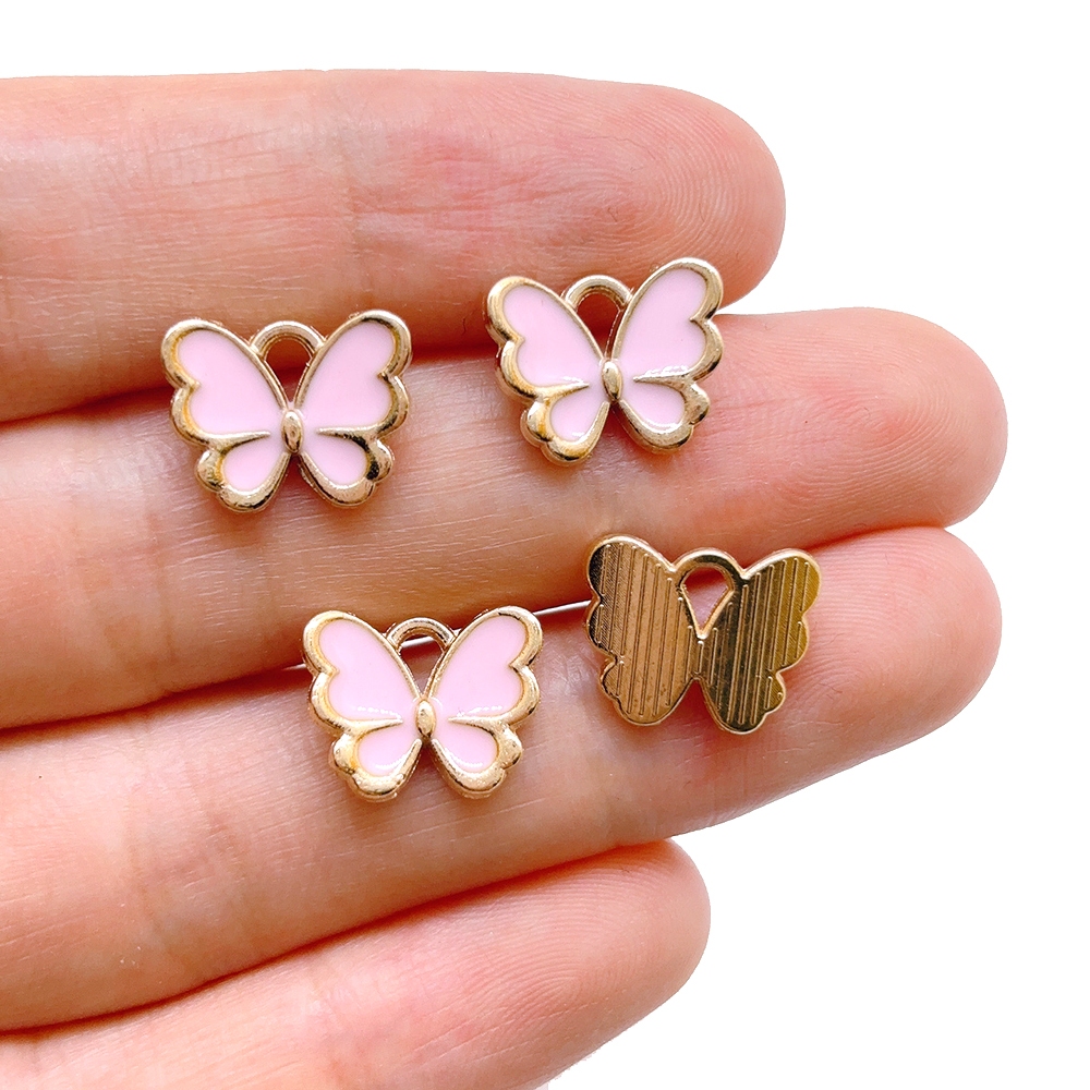 4 ชิ ้ นโลหะผสมผีเสื ้ อ Charm การ ์ ตูนจี ้ เครื ่ องประดับอุปกรณ ์ เสริมสําหรับทํา ราคา ถูกที่สุด ดีลบีเคเค แกลเลอรีภาพที่ 6