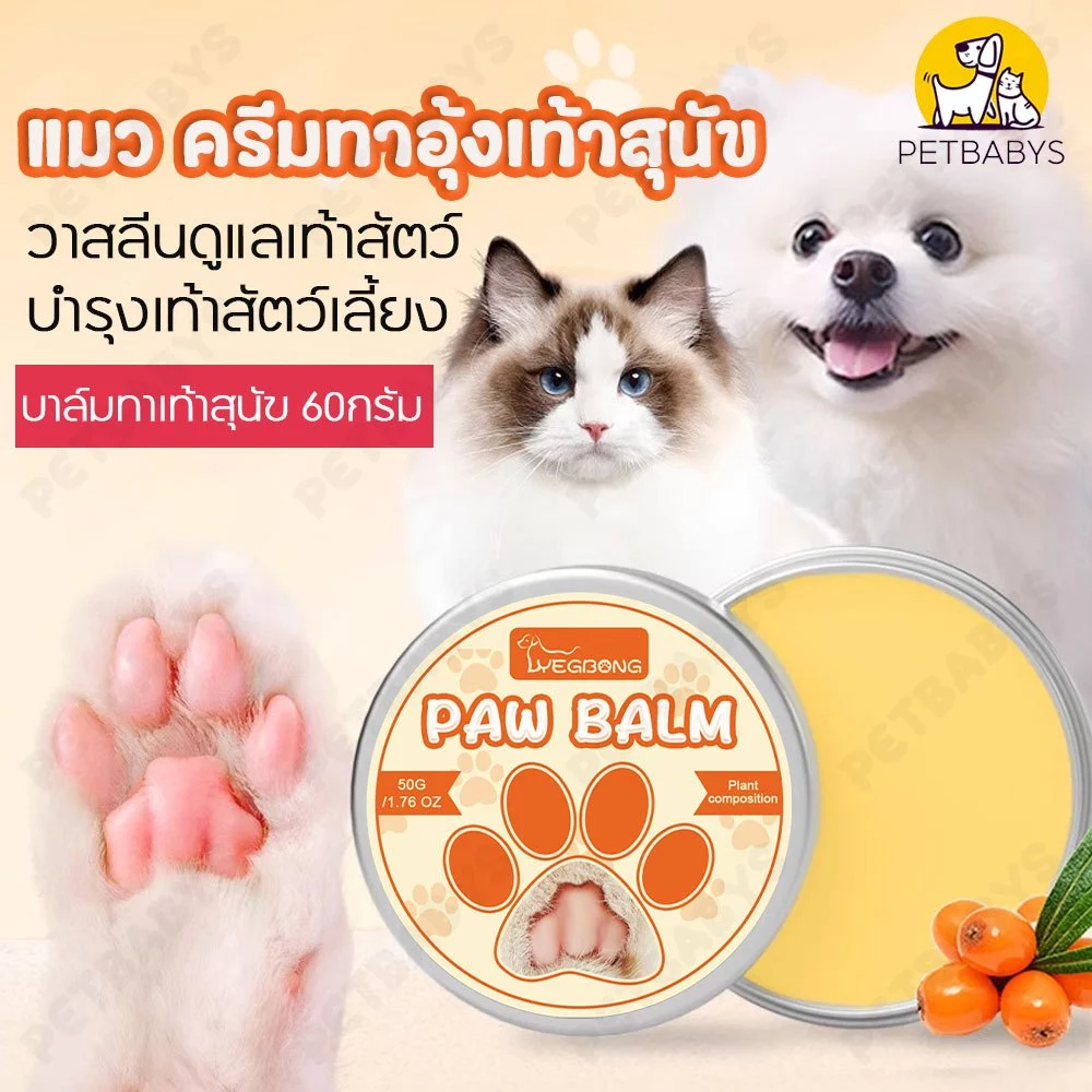 100 กรัม📌บาล์มทาอุ้งเท้าสุนัข บาล์มทาอุ้งเท้าสุนัขและแมว ด้วยส่วนผสมจากสมุนไพรธรรมชาติ สำหรับสุนัขอุ้งเท้าแห้ง แตก และหยาบ